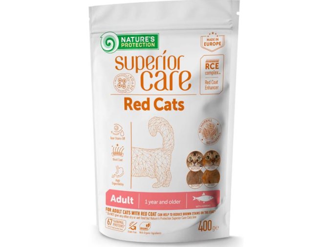 Nature's Protection Cat Dry Superior Care Red Adult GF Herring 400 g