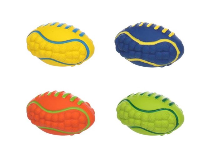Hračka latex Ruggo Rugby míček 7,7 cm mix barev Flamingo