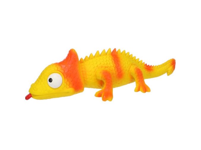 Hračka latex Lizzy chameleon 32 cm žlutý Flamingo