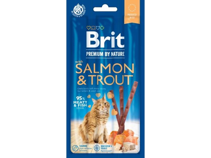 Brit Premium by Nature Cat Snack with Salmon & Trout 3 ks