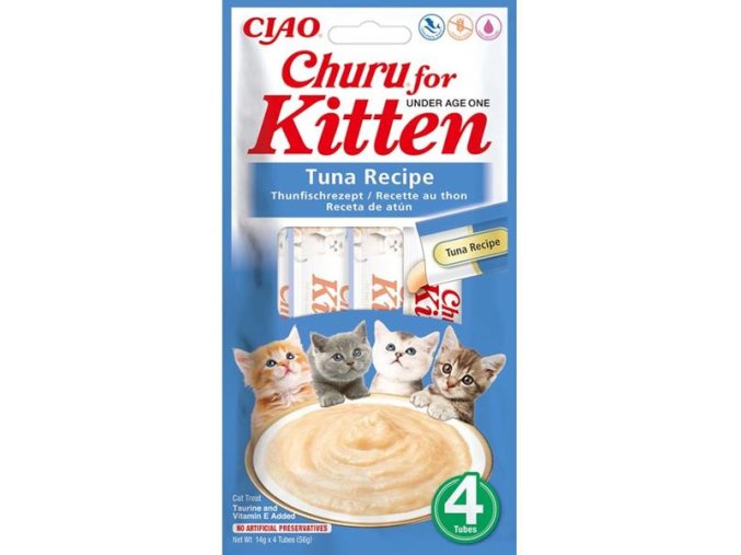 Inaba Churu cat snack Kitten tuňák 4x14 g