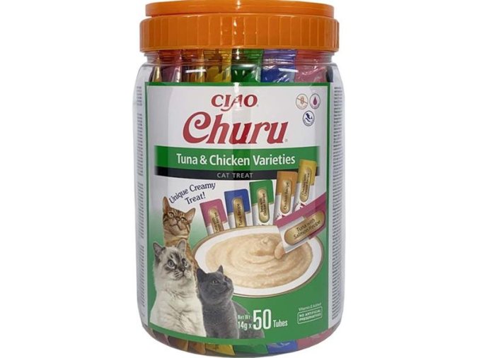 Inaba Churu cat snack tuňák & kuře multipack 50x14 g