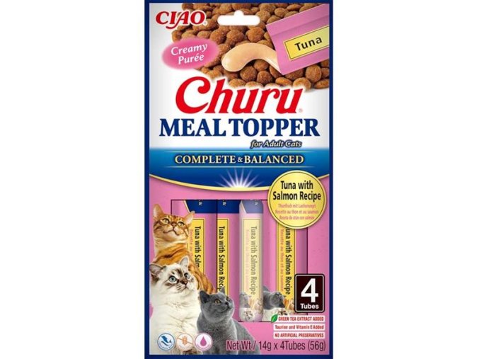 Inaba Churu Cat meal topper tuňák a losos 4x14 g