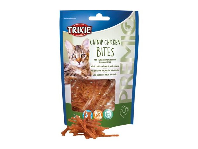 Premio CATNIP CHICKEN BITES kuřecí kousky s catnipem 50 g