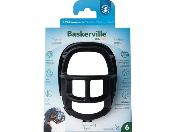 Náhubek plast Baskerville černý Company of Animals vel. 6