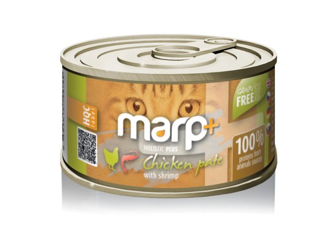 Marp Holistic Plus konzerva pro kočky – Kuřecí paté s krevetami 70g