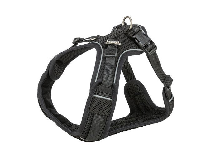 FlexMesh Premium postroj, široký střih, černá (Velikost postroje Premium FlexMesh L: 63-92 cm/ 25 mm)