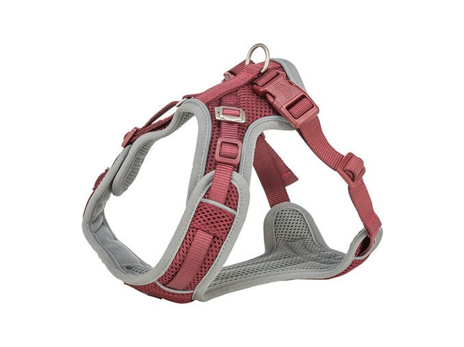 FlexMesh Premium postroj, široký střih, sangria (Velikost postroje Premium FlexMesh L: 63-92 cm/ 25 mm)
