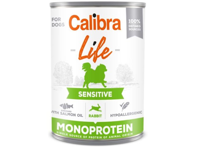 Calibra Dog Life konzerva Sensitive Rabbit 400 g