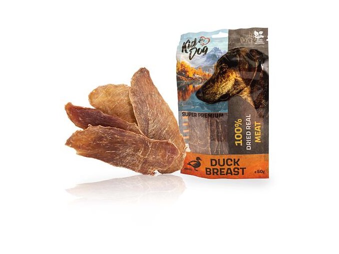 KIDDOG SUPER PREMIUM 100% kachní prsa, tenké plátky 50 g