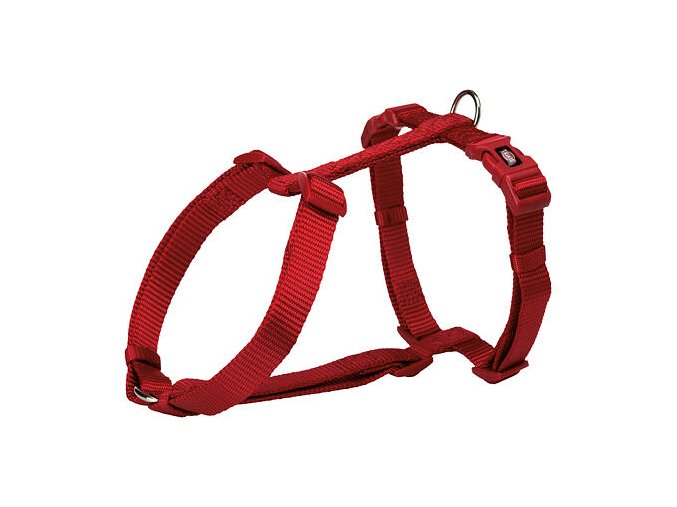 H-postroj PREMIUM - červený (M-L: hruď: 52-75cm/20mm)