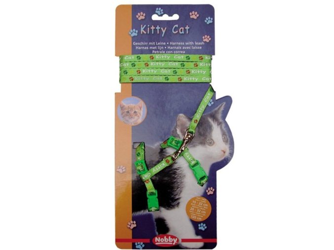 Nobby Kitty Cat zelený set postroj + vodítko pro kotě