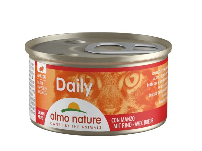 Almo Nature Daily Menu WET CAT - Kousky s hovězím 85 g