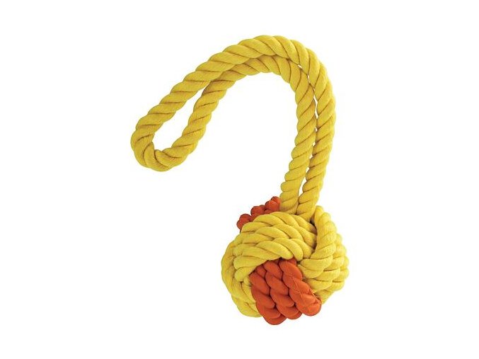 Kombinovaný Monty míč přírodní guma a bavlna s poutkem 6,5/24cm HipHop