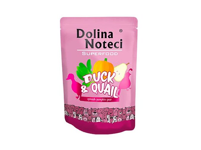 DOLINA NOTECI SUPERFOODS kachna a křepelka pro psy 300 g