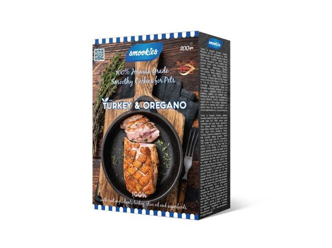 SMOOKIES Premium TURKEY - krůtí sušenky 100% human grade, 200g