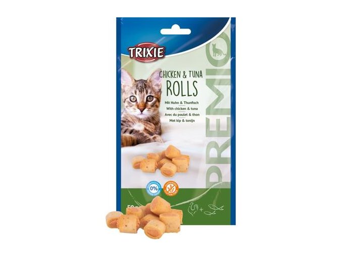 PREMIO Chicken & Tuna Rolls - válečky s tuňákem a kuřetem, 50 g