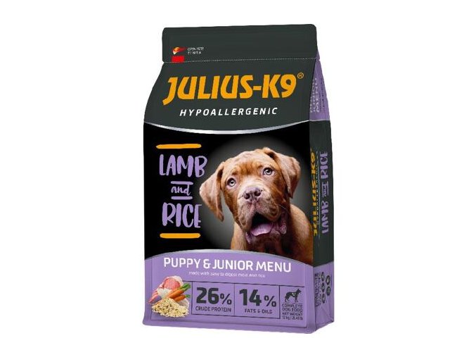 JULIUS K-9 HighPremium PUPPY & JUNIOR Hypoallergenic LAMB & Rice