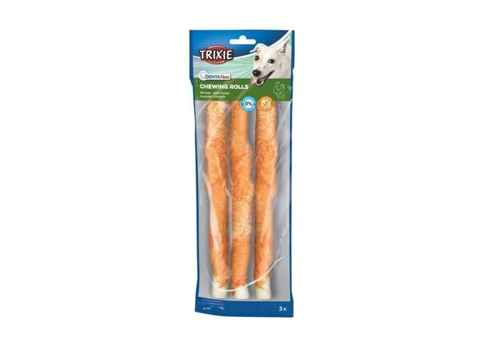 DENTAfun-tyčinka svázaná kuřecím masem 3ks, 17cm/140g