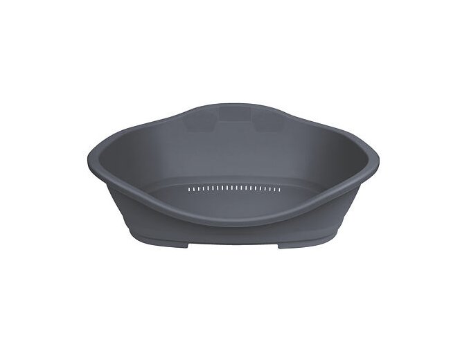 Be Eco plastový pelech Sleeper č. 3 s větráním 80 x 53 cm, tmavě šedý