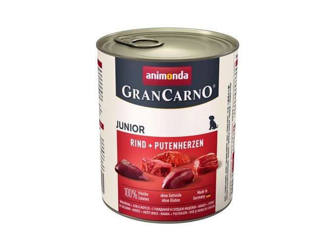 GRANCARNO JUNIOR - hovězí, krůtí srdce 800g