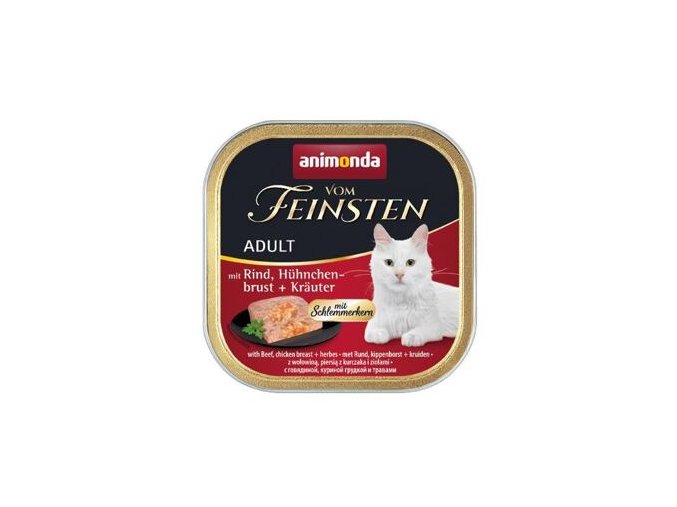 Vom Feinsten CORE hovězí, kuřecí prsa + bylinky pro kočky 100g