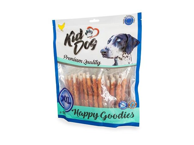 KIDDOG kuřecí masíčko na buvolí tyčince - 8 mm/12 cm 500 g