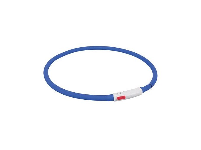 Flash USB svítící obojek XS-XL 70 cm / 10 mm, - královská modrá