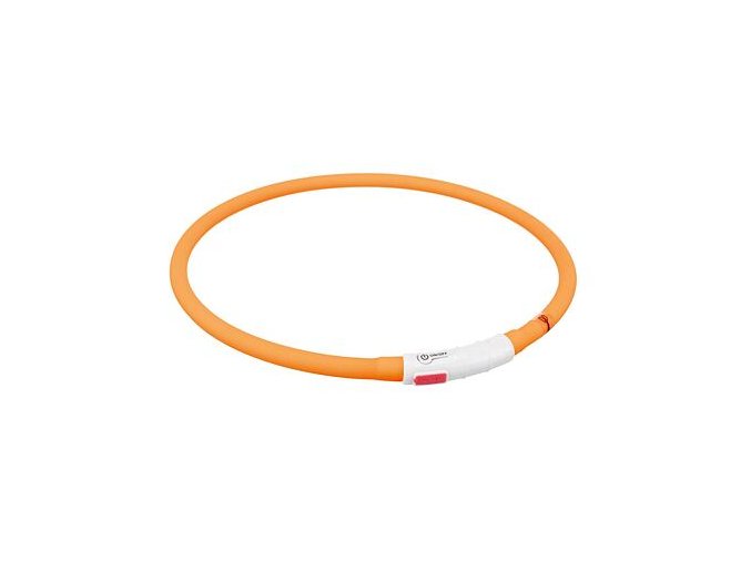 Flash USB svítící obojek XS-XL 70 cm / 10 mm, - oranžová