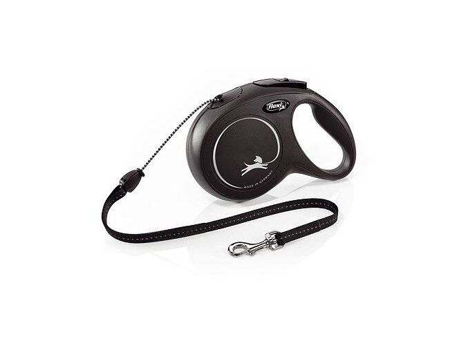 Flexi New Classic M šňůra 5 m, max. 20 kg, černá