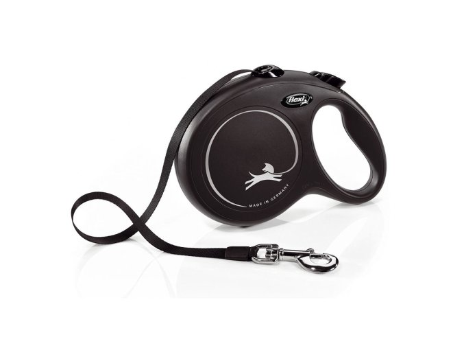 Flexi New Classic S pásek 5 m, max. 15 kg, černá