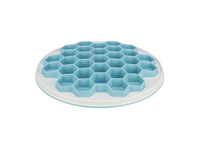 HIVE, talíř k pomalému krmení, ø 30 cm, plast/TRP/TPE, šedá/modrá