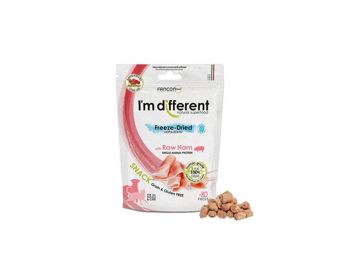 I´M DIFFERENT SNACK šunka - mrazem sušený pamlsek, 40 g
