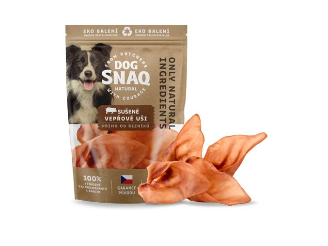 DOG SNAQ vepřové ucho sušené 4 ks