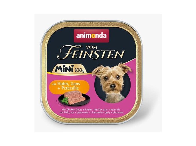 ANIMONDA paštika Vom Feinsten MINI - kuře, husa, petržel pro psy 100 g