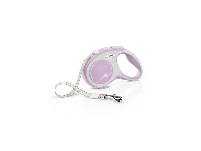 Flexi New Comfort S pásek 5 m, max. 15 kg, růžová