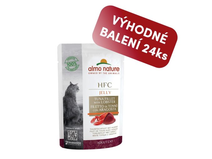 Almo Nature HFC Jelly - Filet z tuňáka a humr 55g výhodné balení 24ks