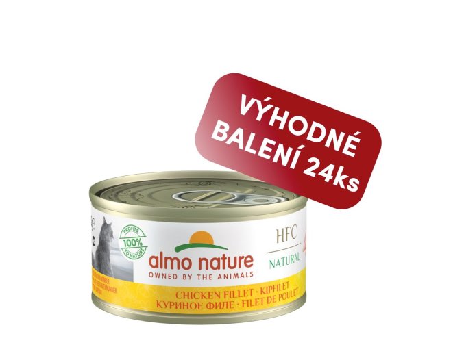 Almo Nature HFC - Kuřecí filet 70 g (výhodné balení 24 ks)
