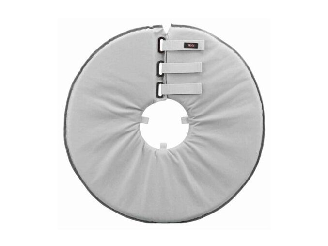 Ochranný měkký límec "disk", L: 46-49 cm/24 cm, polyester/pěna, šedá