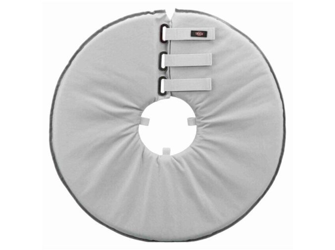 Ochranný měkký límec "disk", polyester/pěna, šedá (Velikost ochranného límce L: obvod krku: 46-49 cm/ 24 cm)
