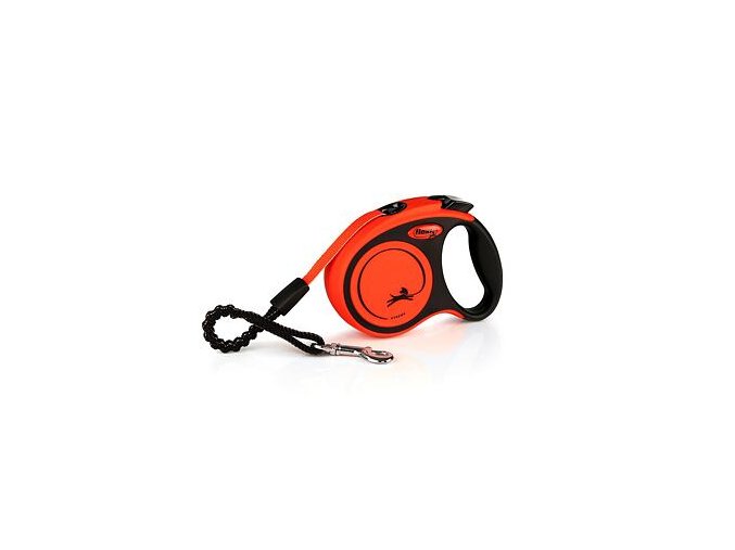 Flexi Xtreme XS pásek 3 m, max. 15 kg, černá/oranžová