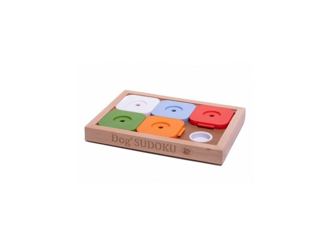 Dřevěný hlavolam Sudoku Advanced Color od My Intelligent Dogs/obtížnost 2