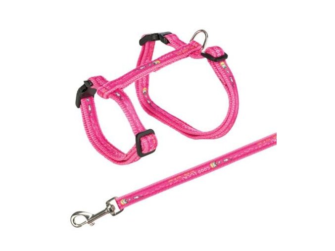 Postroj pro kočku s vodítkem XL GOOD LUCK 34-57cm/13mm