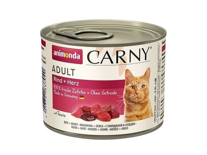 ANIMONDA konzerva CARNY Adult - hovězí, srdce 200g