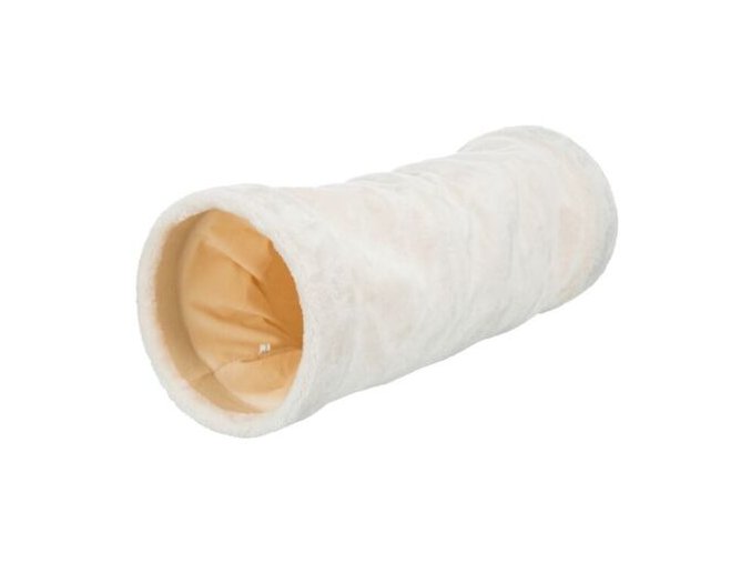 Plyšový tunel pro kočky 22/60cm - béžový