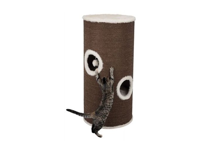 Škrábadlo VITUS Cat Tower, 115 cm, hnědo/krémové