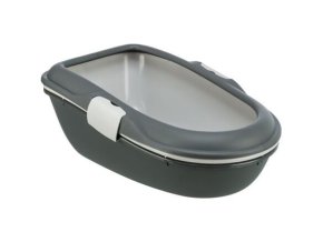 WC BERTO - dvojitá nádoba se sítem 59x39x22 cm, - šedá/pastelově modrá/žulová