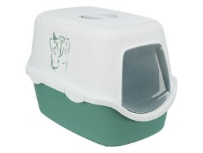 WC VICO kryté s dvířky s potiskem, bez filtru 56 x 40 x 40 cm, zelená/bílá