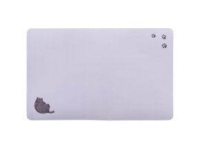 Prostírání pro kočky, Fat Cat s tlapkami, 44 x 28 cm, šedá
