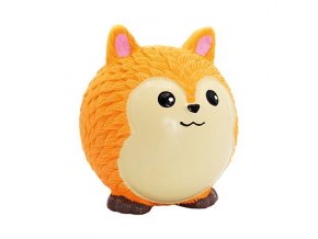 Míček v designu Totoro liška, se zvukem, 8 cm, latex, oranžová, HipHop